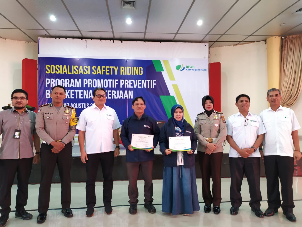   BPJSK Sumbagut  Dan Satlantas Polrestabes Medan Sosialisasikan Safety Riding 